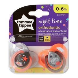 Chupones Night Time 0-6 m orange  x 2 unidades - Tommee Tippee