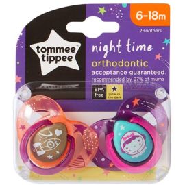 Chupones Night Time 6-18M Rosado x 2 unidades - Tommee Tippee
