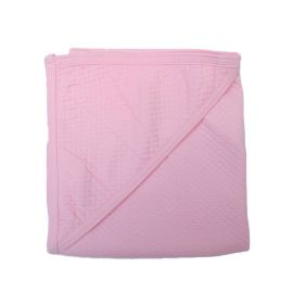 Colchita de algodón wafer con capucha pink - Sweetie