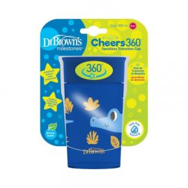 Vaso Cheers 360° de 10 oz / 300 ml Deco azul - Dr. Brown’s 
