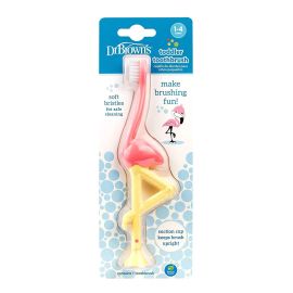 Cepillo de dientes Flamingo  para bebés y niños - Dr. Browns