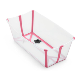 Bañera flexible transparente/rosado-Stokke 