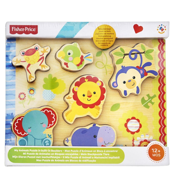 Fisher Price Rompecabeza encajable de los animales 6 piezas